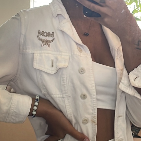 ✨🤍MCM White Denim Jacket🤍✨ - Picture 3 of 4